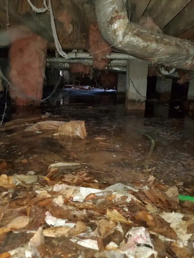 Crawl space flood assessment for Commercial Water Damage Restoration in Contra Costa Centre